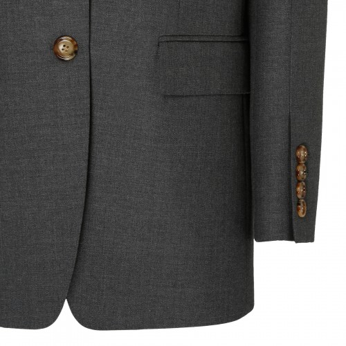 Gray wool tailored blazer 2