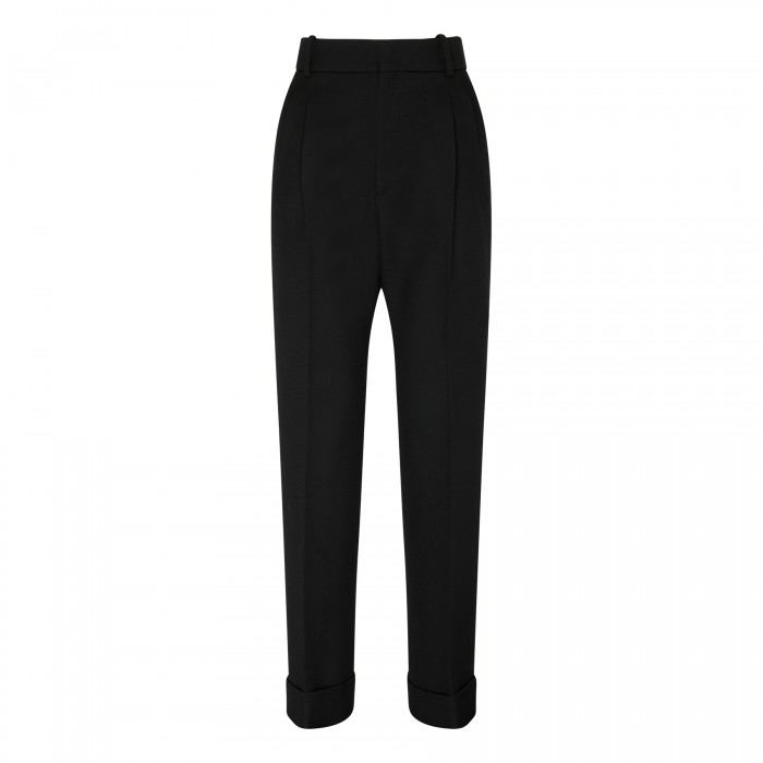 Black wool pants