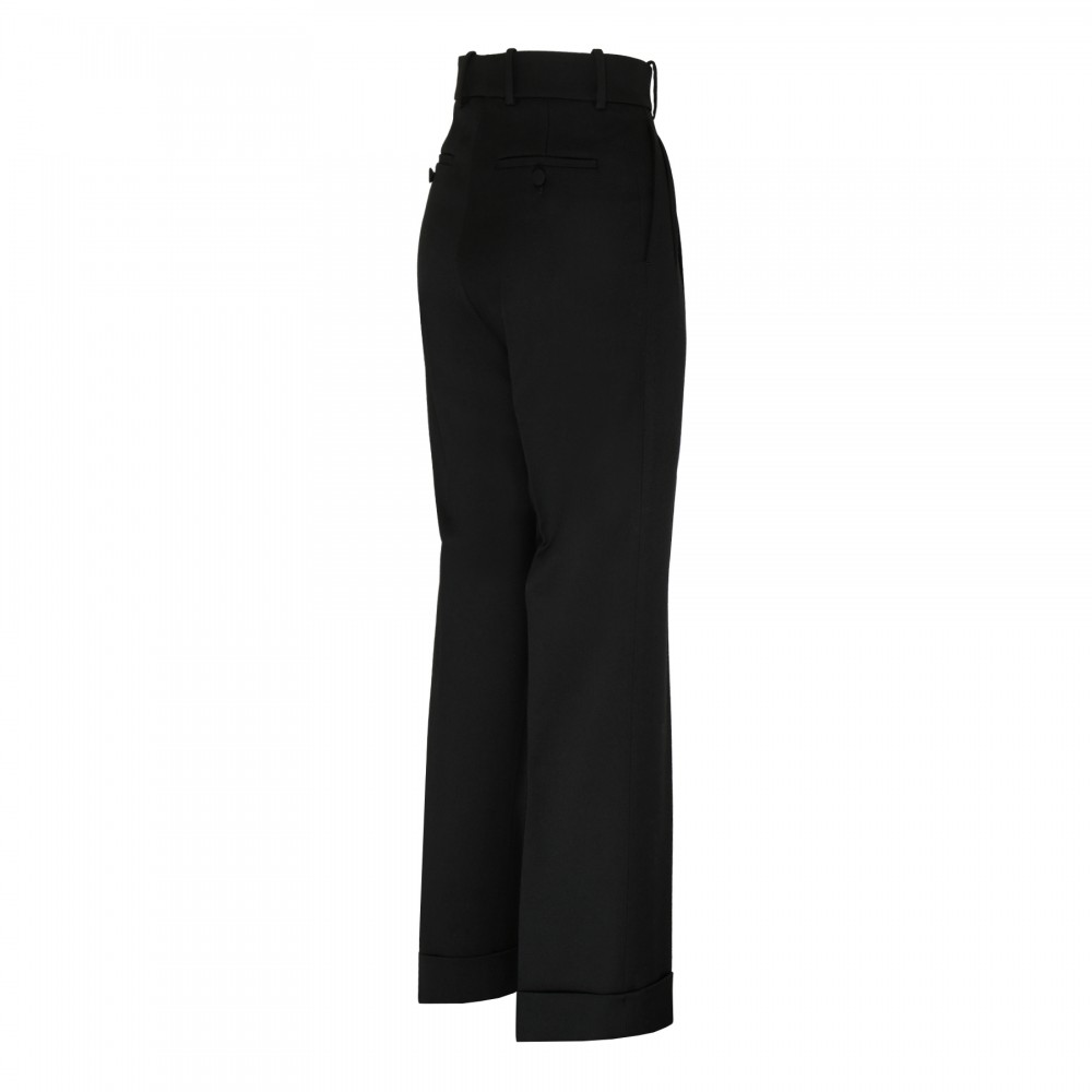 Black wool pants