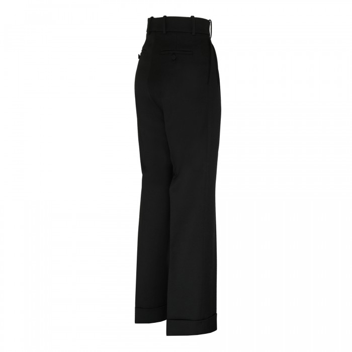 Black wool pants