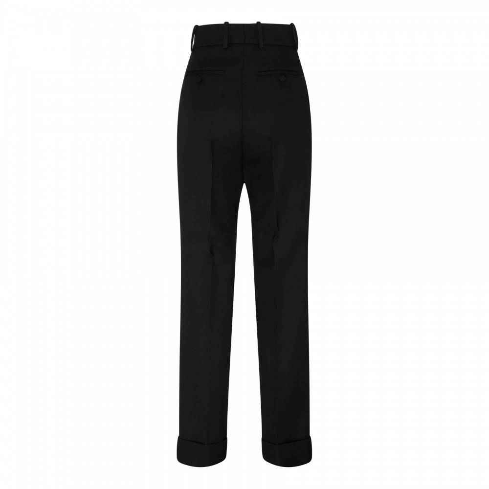 Black wool pants