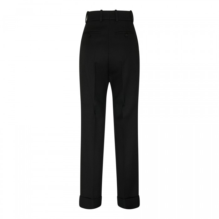 Black wool pants
