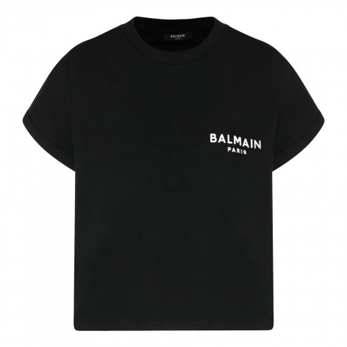 Logo print black T-shirt