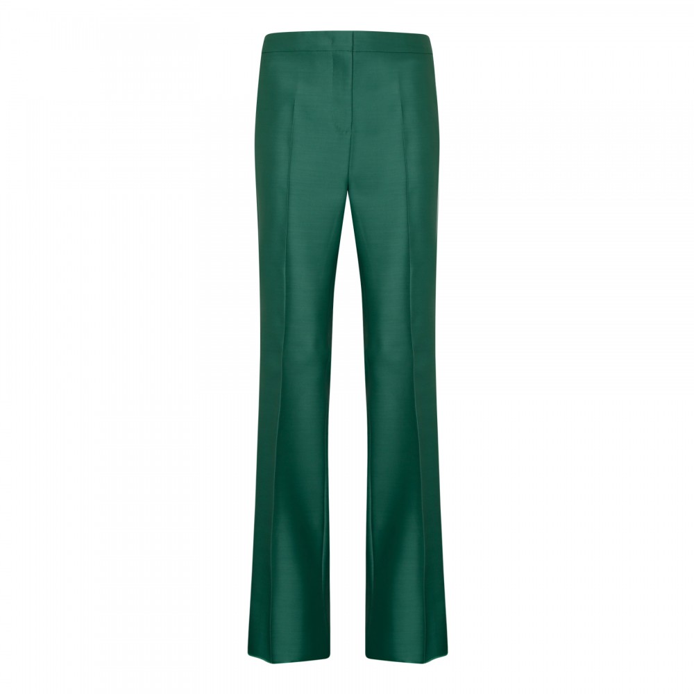 Wool and silk double-fabric pants