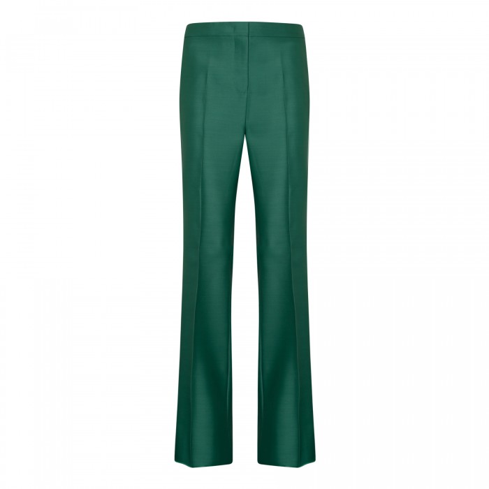 Wool and silk double-fabric pants