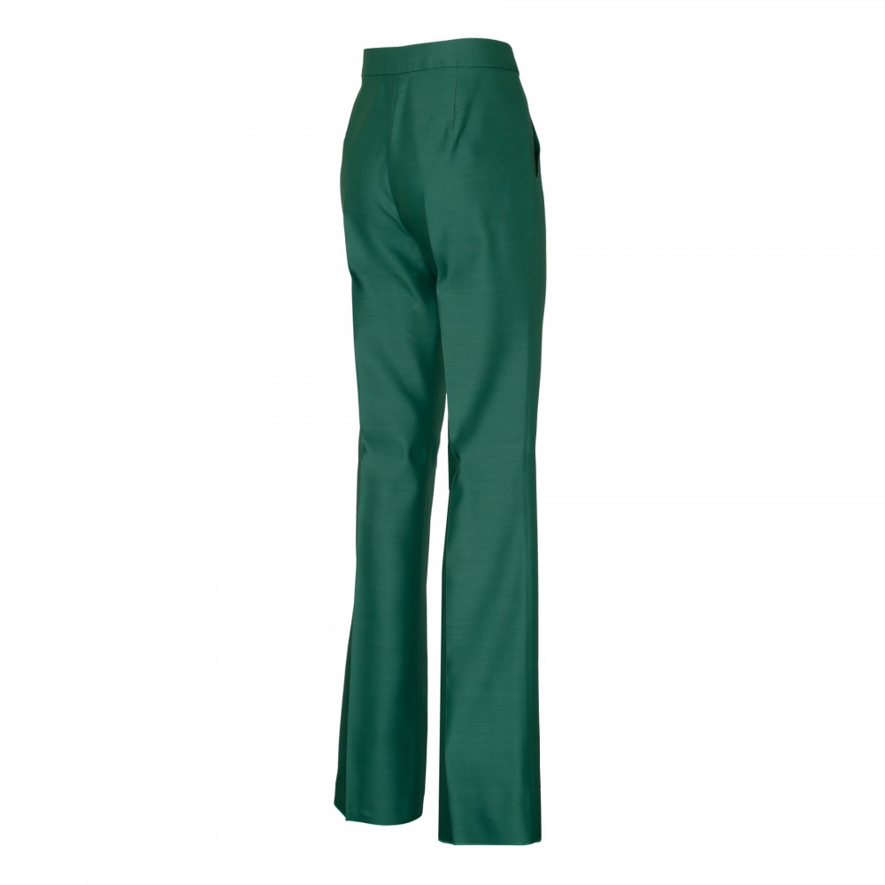 Wool and silk double-fabric pants