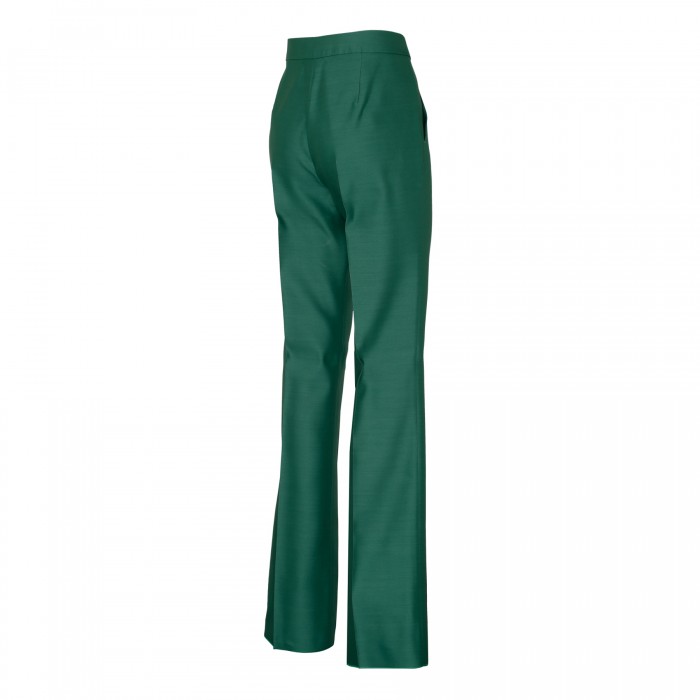 Wool and silk double-fabric pants