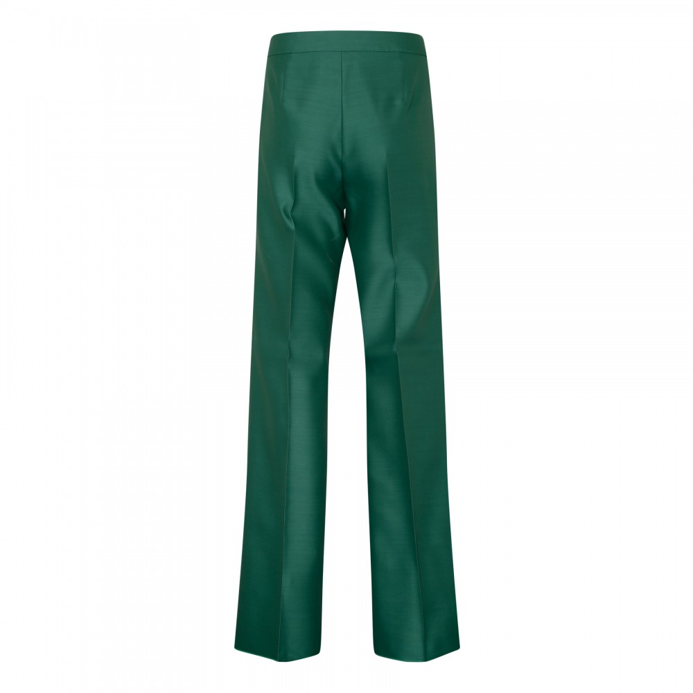 Wool and silk double-fabric pants