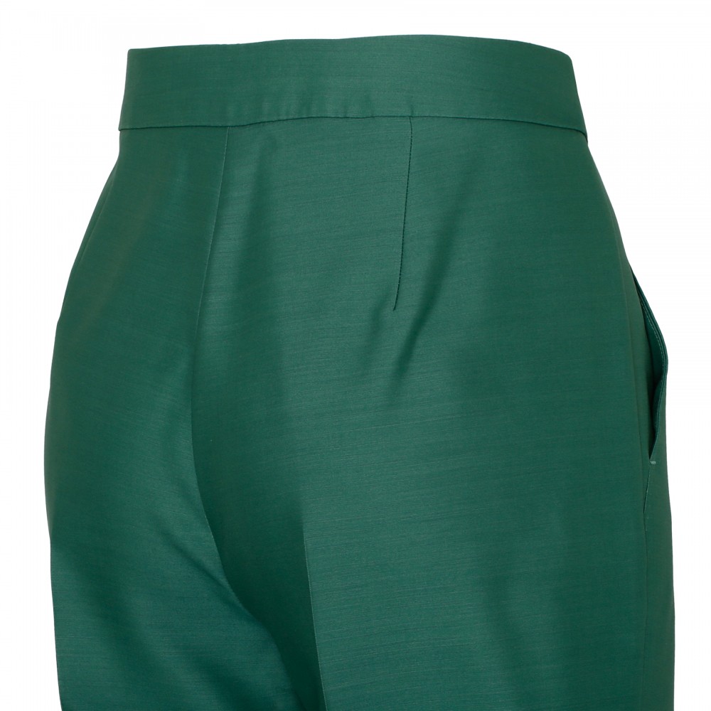 Wool and silk double-fabric pants