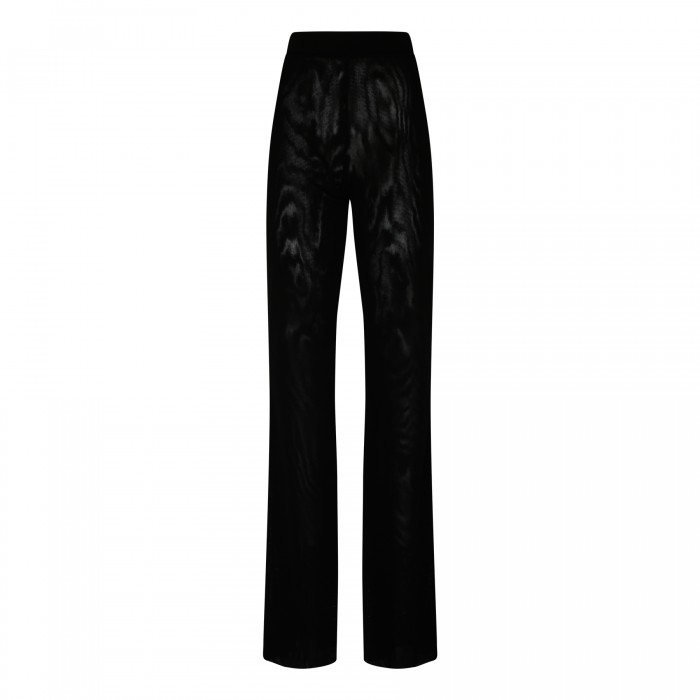 Gaia black tulle crepe pants