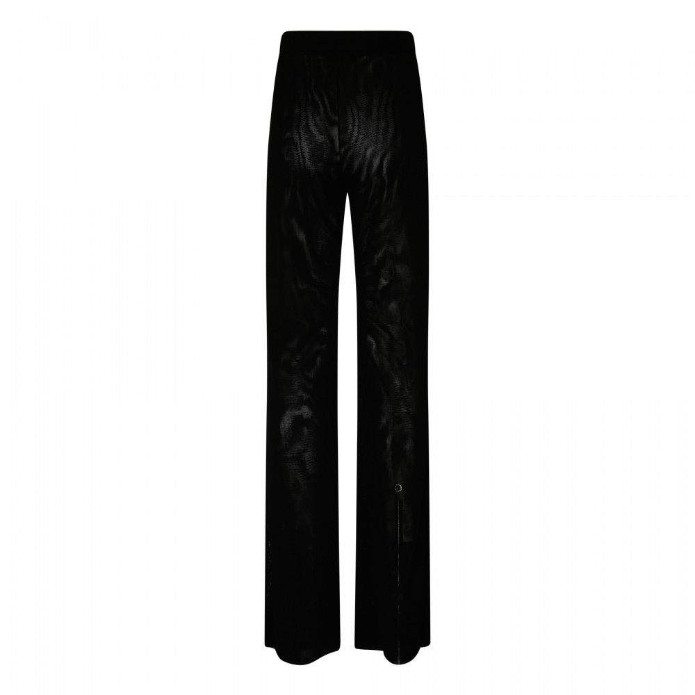 Gaia black tulle crepe pants