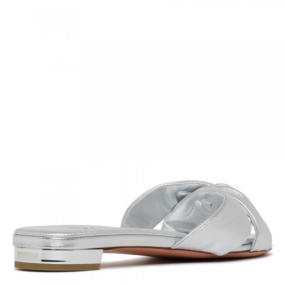 Olie silver flat sandals