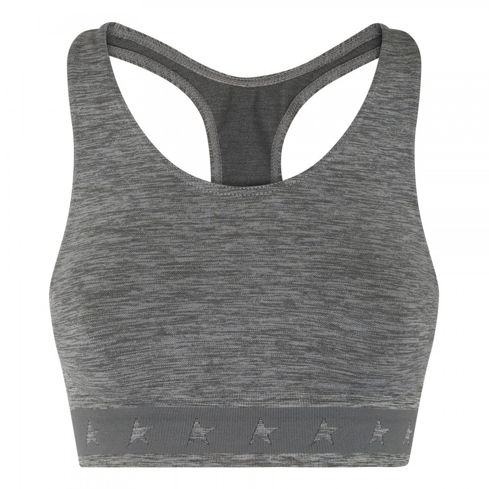 Gray melange athletic top