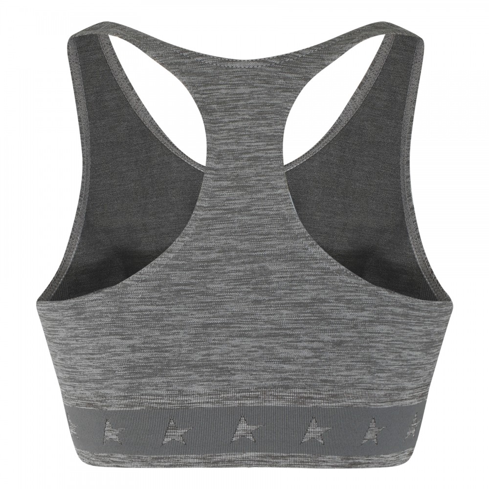 Gray melange athletic top