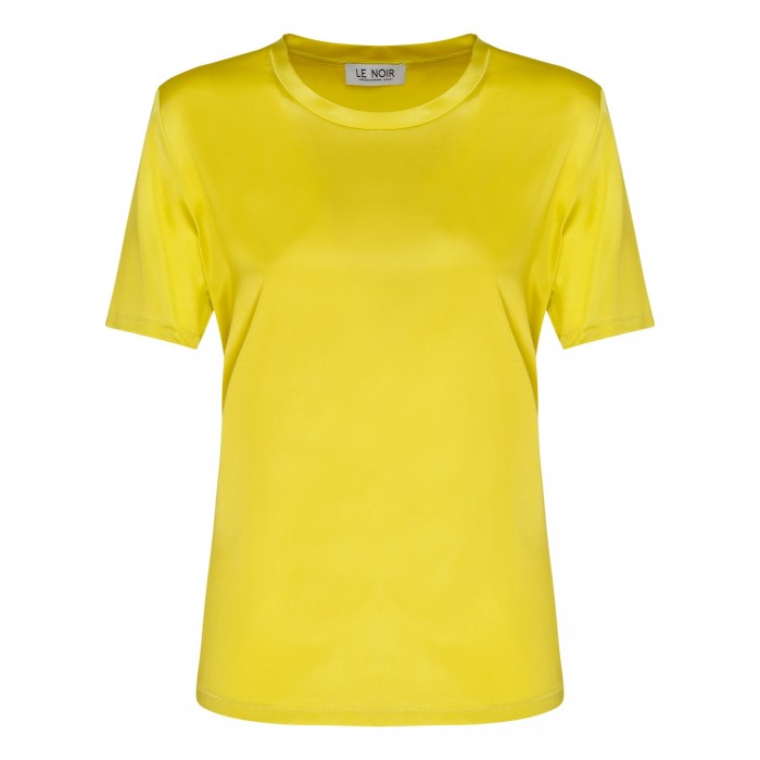 Lemon yellow silk T-shirt