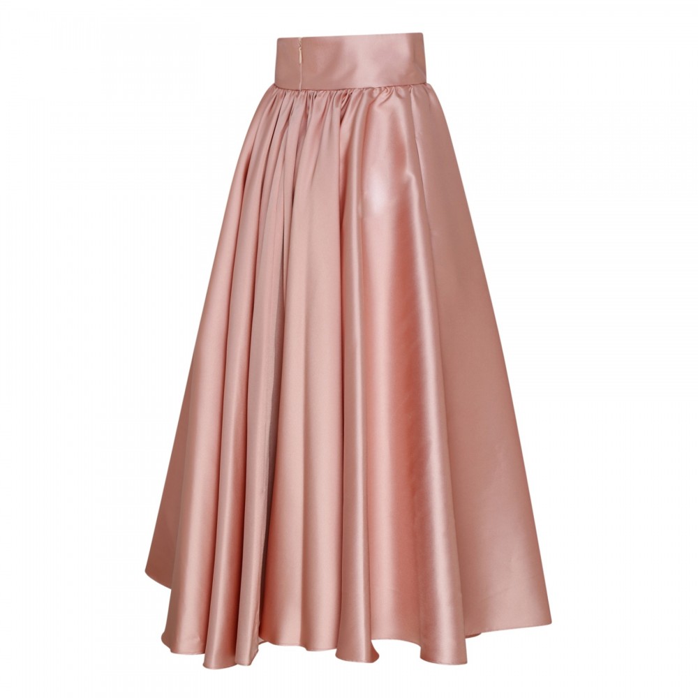 Powder pink pleated skirt