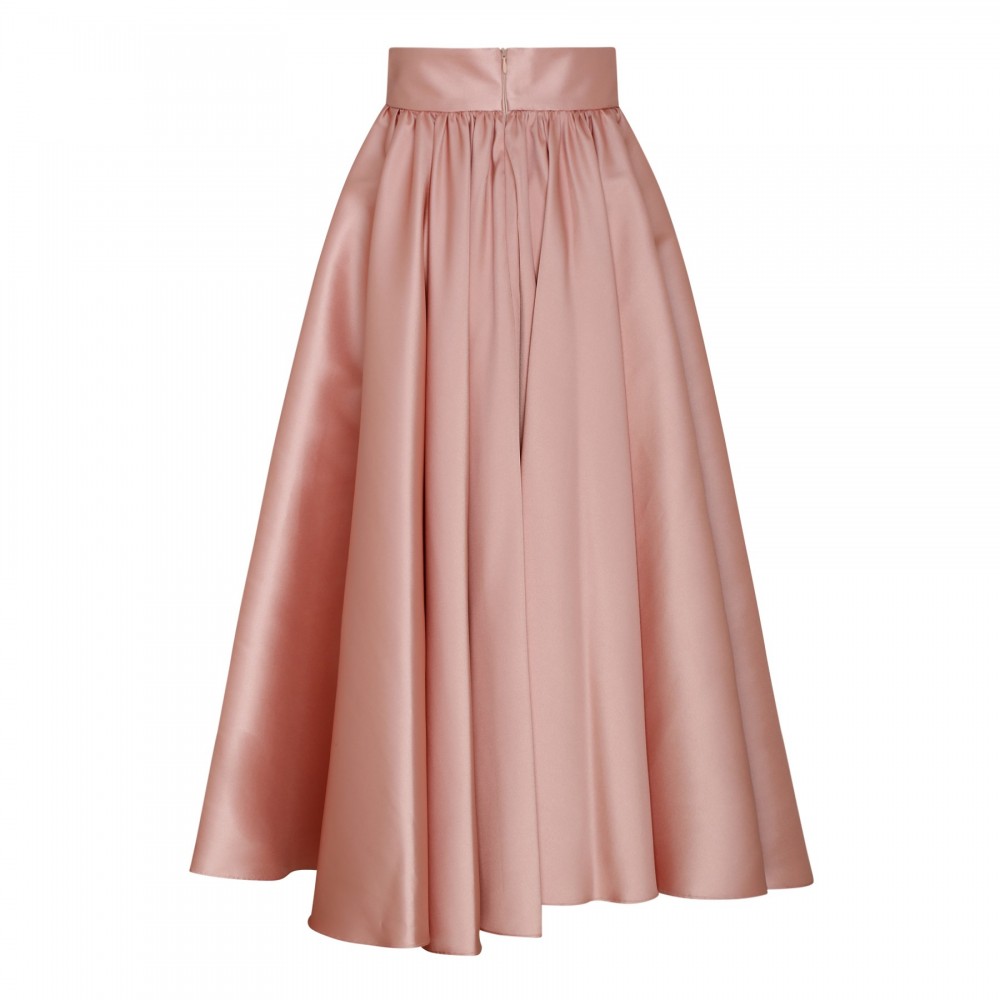 Powder pink pleated skirt