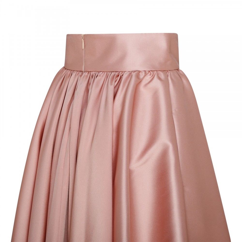Powder pink pleated skirt