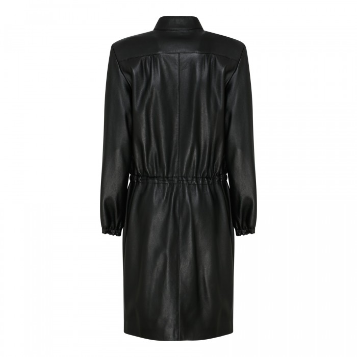 Black leather dress