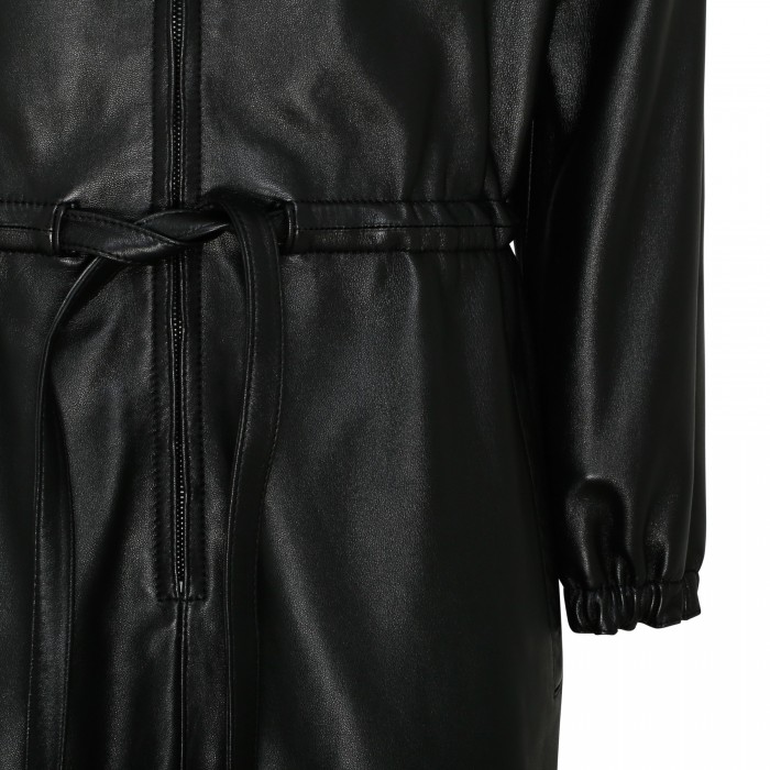 Black leather dress