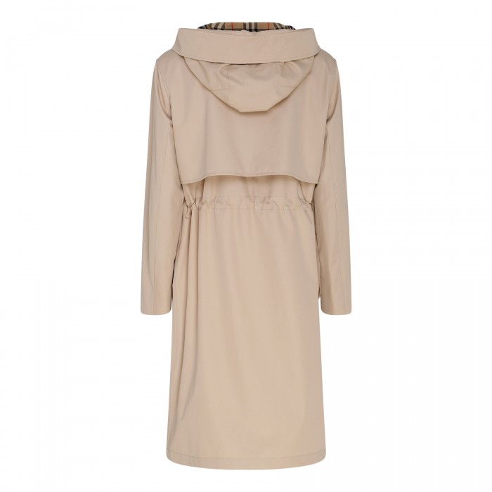 Gabardine hooded parka