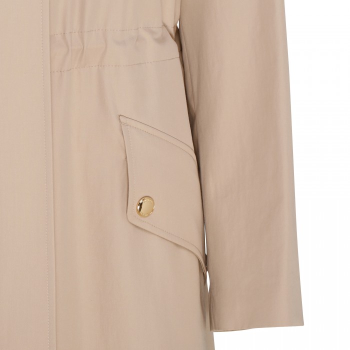Gabardine hooded parka