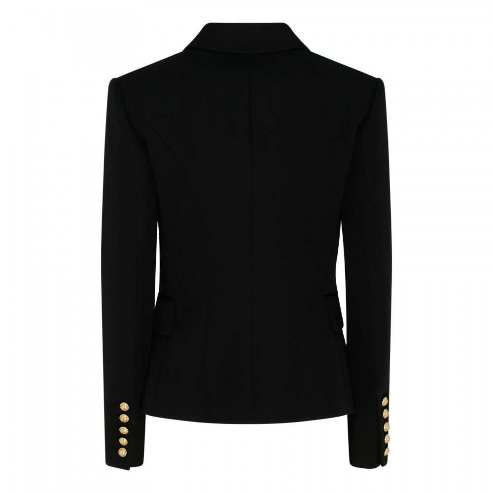 Black velvet wool jacket