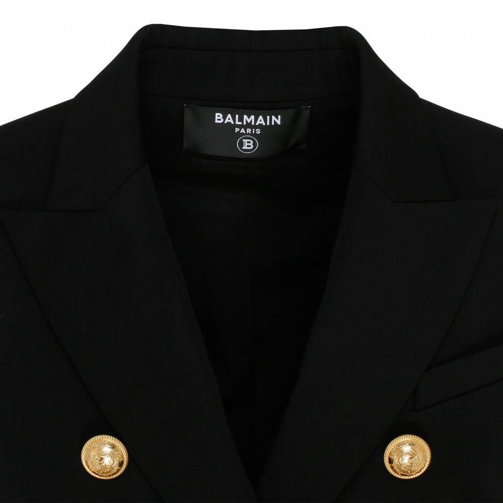 Black velvet wool jacket