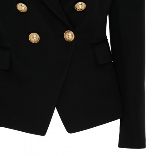 Black velvet wool jacket 2
