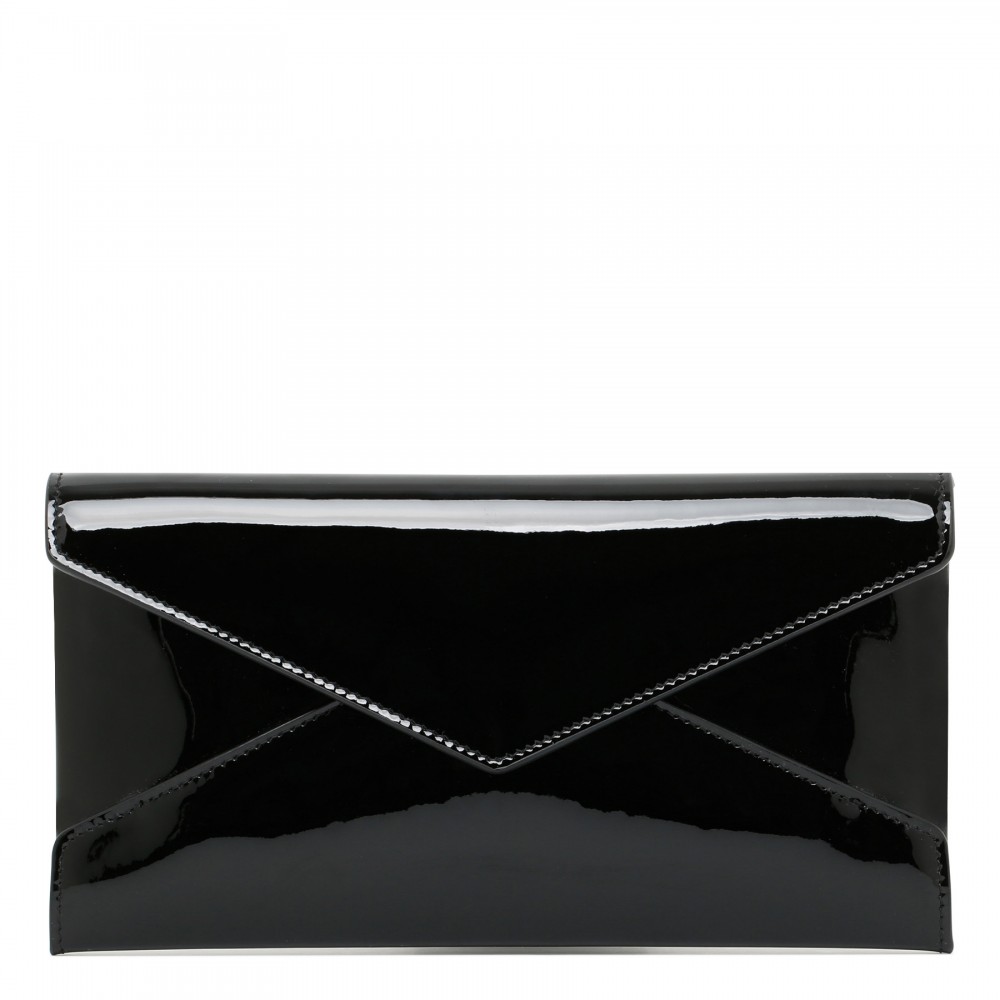Black patent Letter pouch