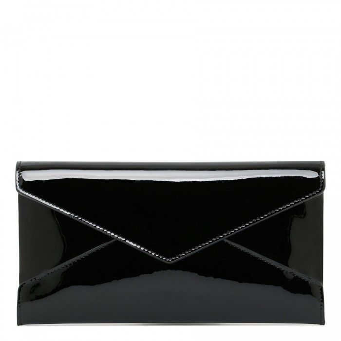 Black patent Letter pouch