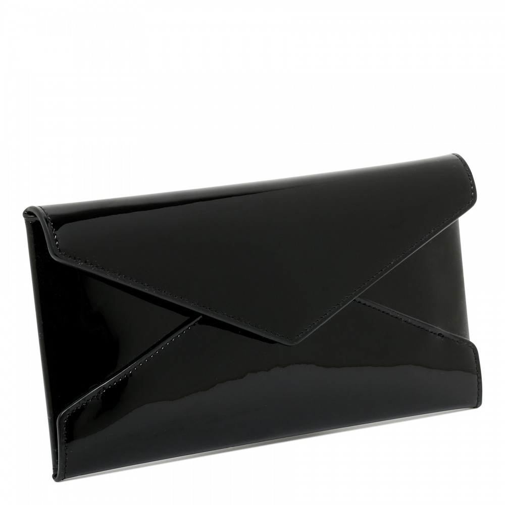 Black patent Letter pouch