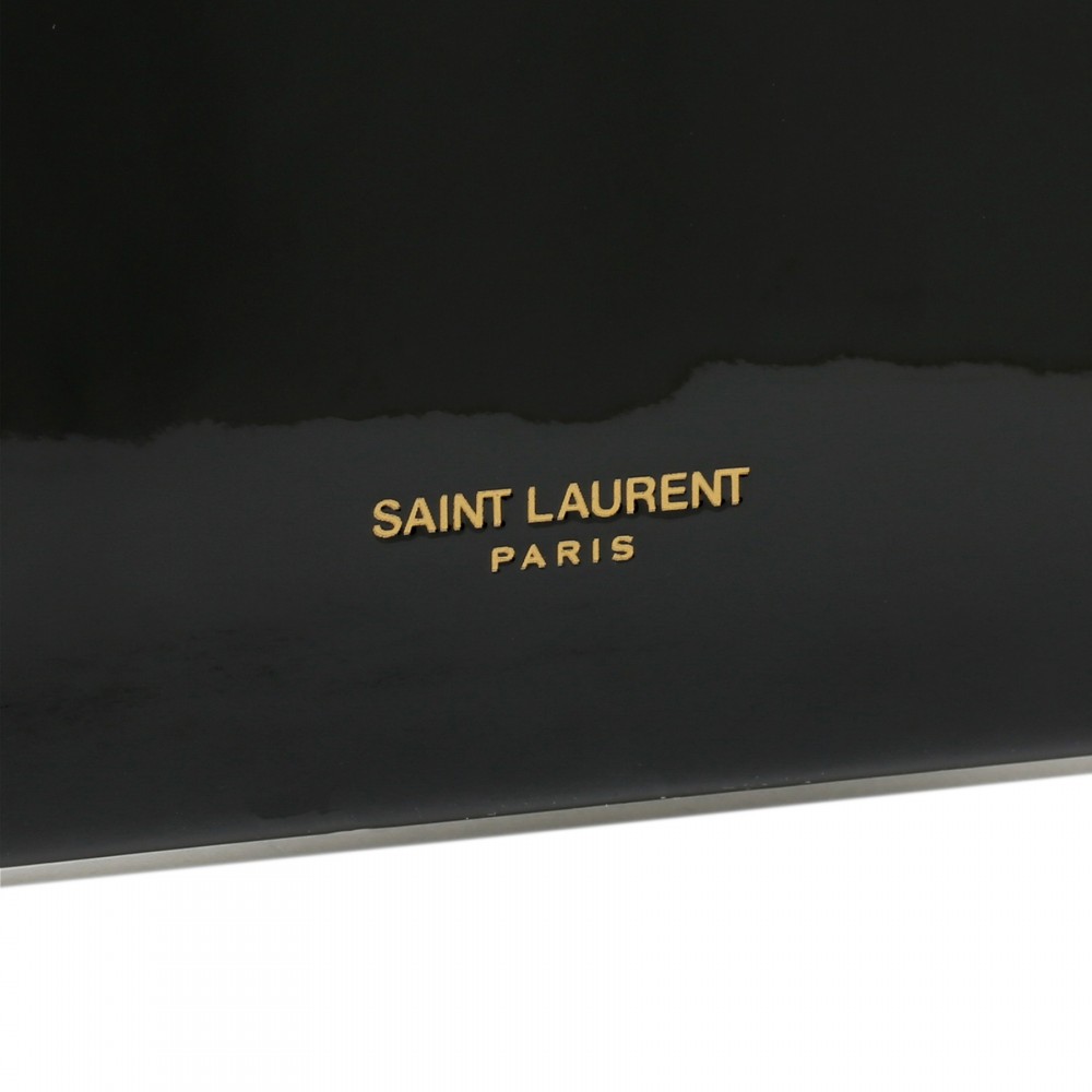 Black patent Letter pouch